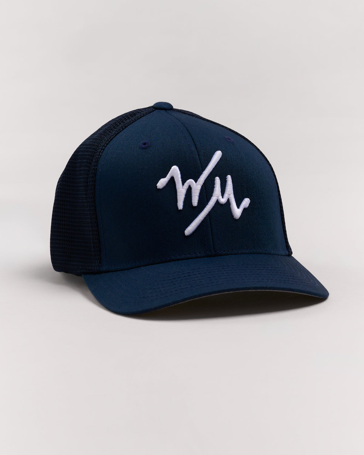 WM Logo Flex Trucker Hat | Navy | Front | William Murray Golf