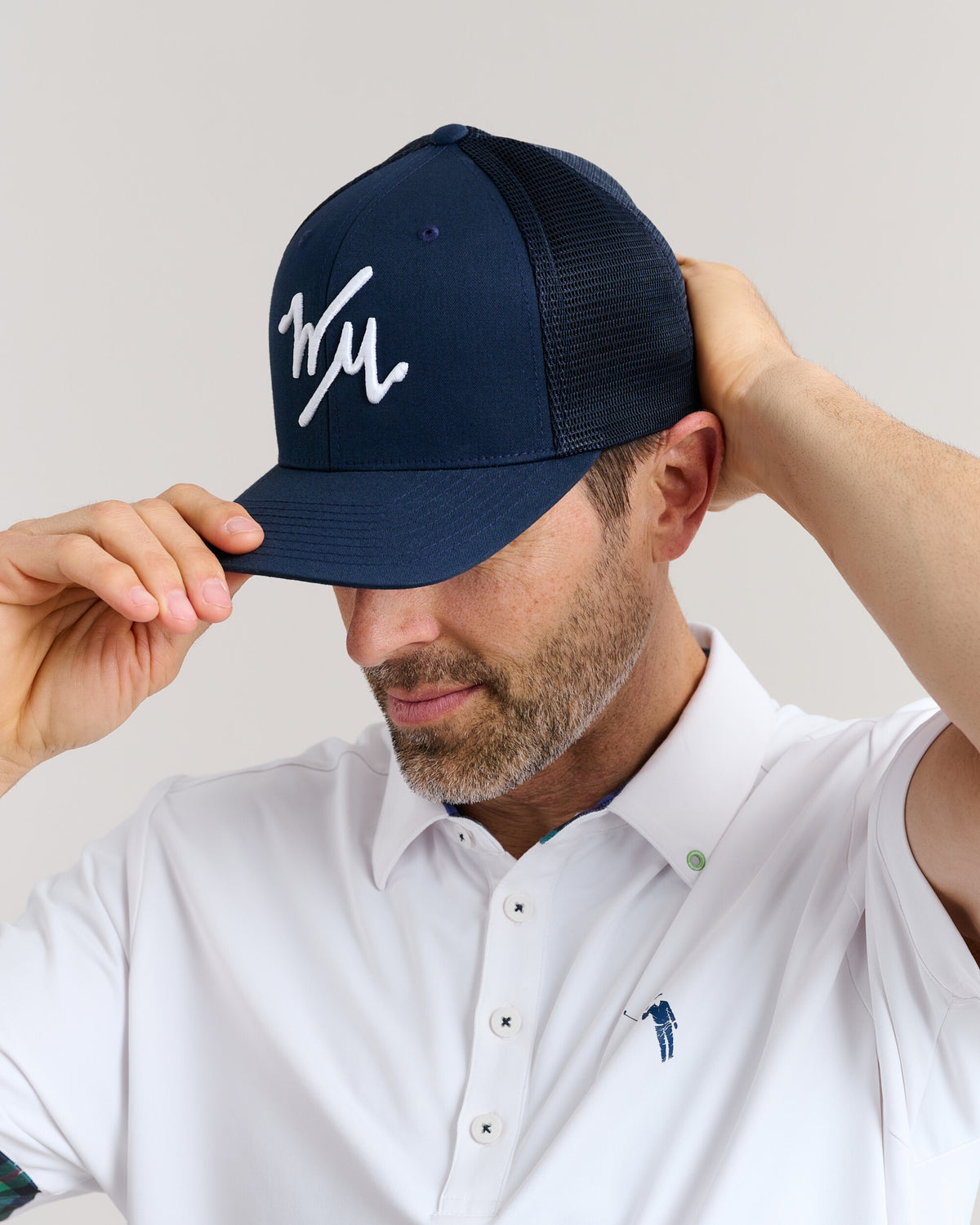 WM Logo Flex Trucker Hat | Navy | Lifestyle | William Murray Golf