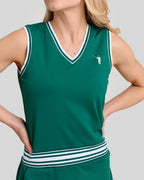Murray Classic Women's Lacey Dress | Green | Detail | William Murray Golf