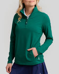 Murray Classic Women's Pocket Pullover | Green | Front | William Murray Golf