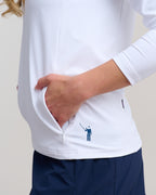 Murray Classic Women's Pocket Pullover | White | Pocket | William Murray Golf