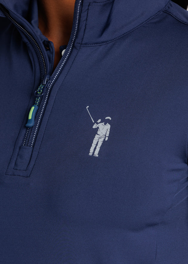 Murray Classic Women's Pocket Pullover | Navy | Logo | William Murray Golf