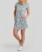 Little Shop of Florals Polo Dress | White | Pockets | William Murray Golf