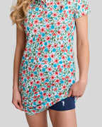 Little Shop of Florals Polo Dress | White | Underall | William Murray Golf