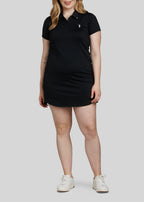 Murray Women's Classic Polo Dress | Black | Front 2 | William Murray Golf