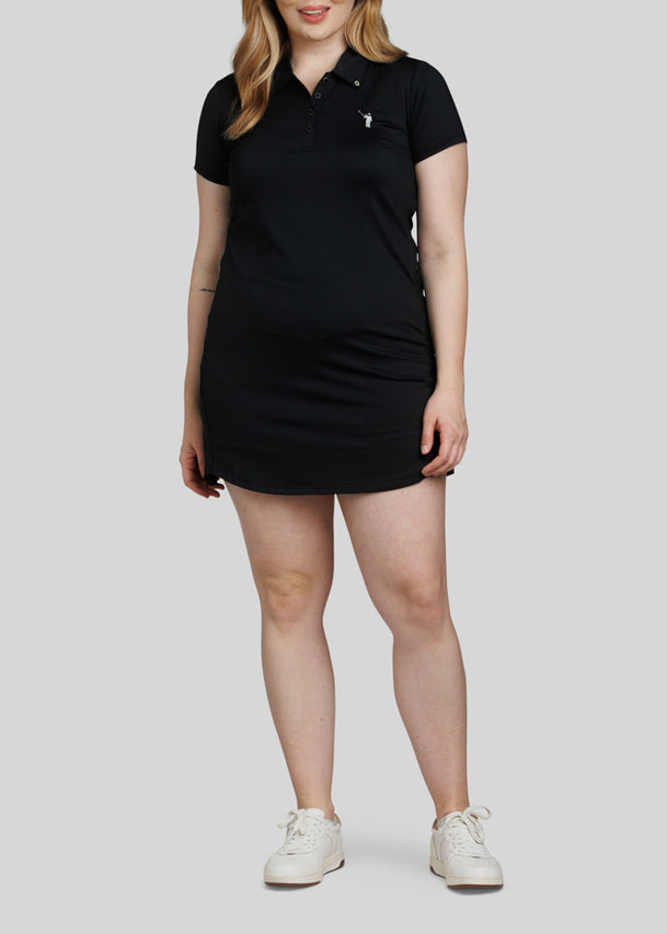 Murray Women's Classic Polo Dress | Black | William Murray Golf Murray Women's Classic Polo Dress | Black | William Murray Golf