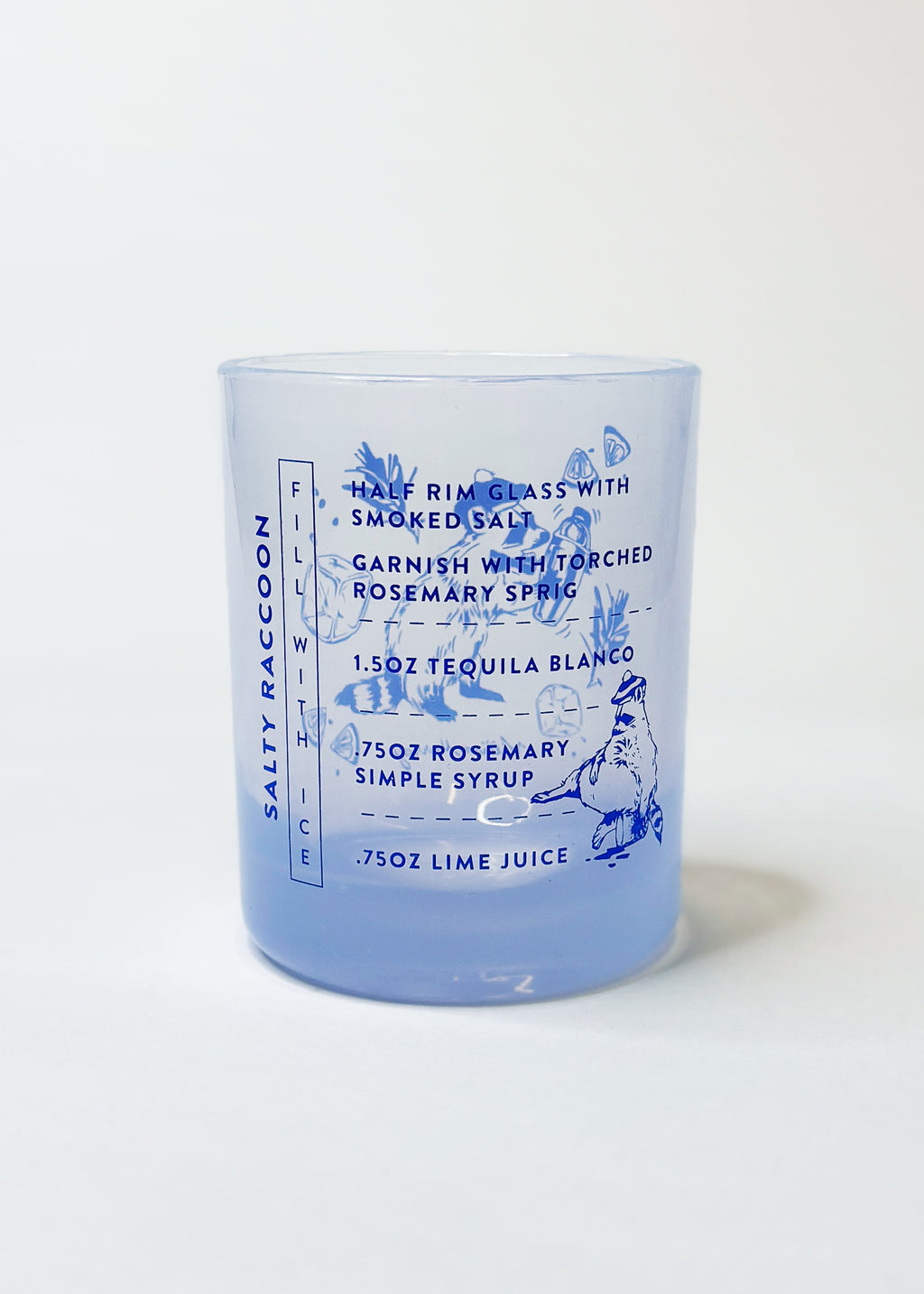 Salty Raccoon Recipe Glass