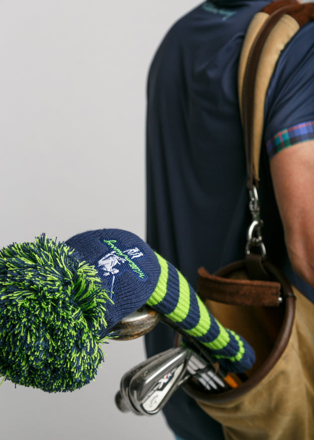 Pom Pom Driver Cover | Navy | In Bag | William Murray Golf