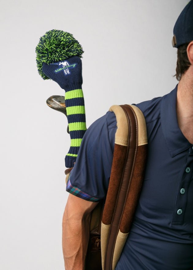 Pom Pom Driver Cover | Navy | Lifestyle | William Murray Golf
