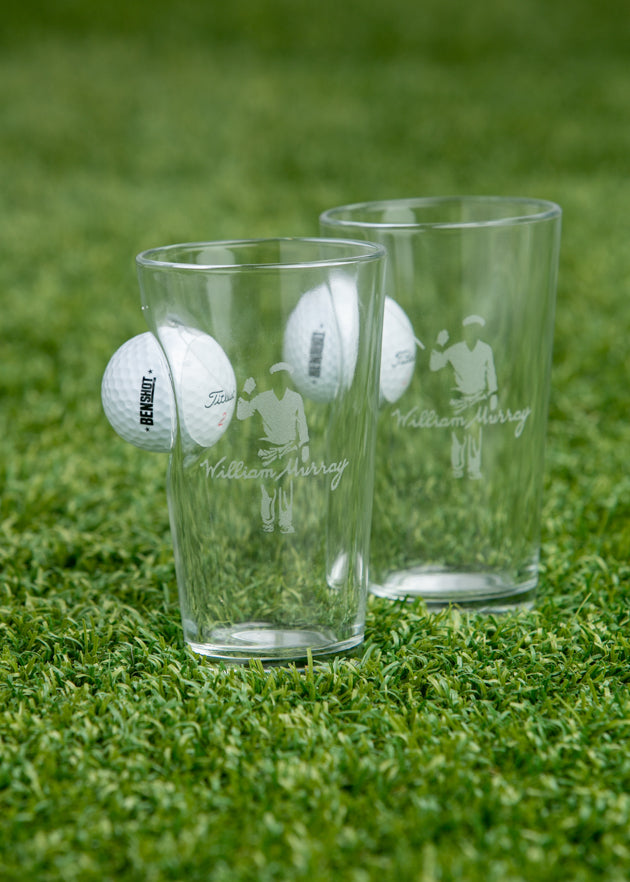 Golf Ball Pint Glass Set | Studio | William Murray Golf