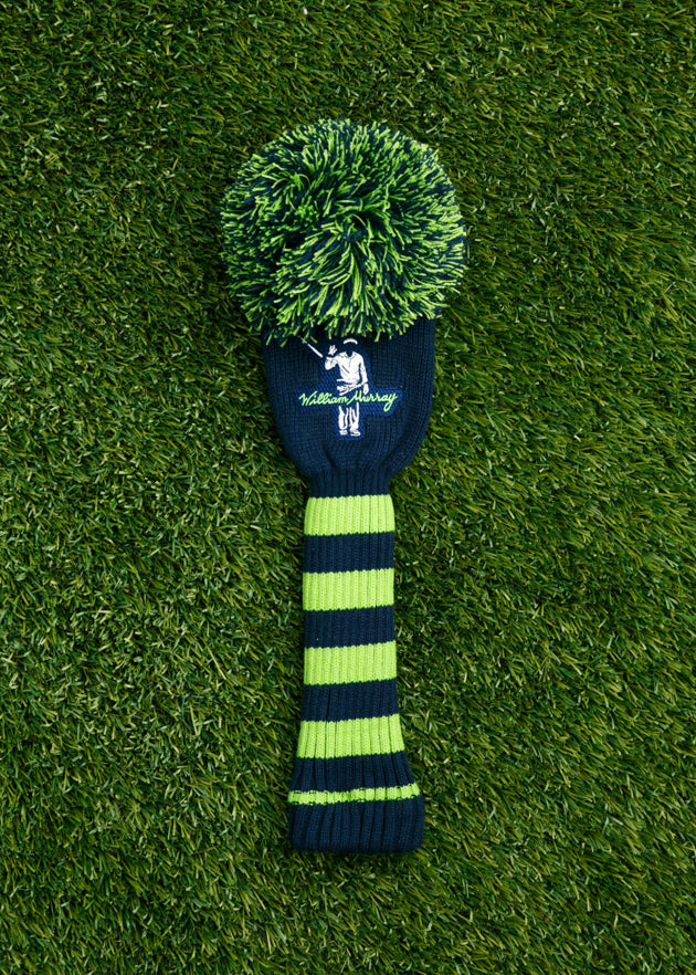 Pom Pom Driver Cover | Navy | Front | William Murray Golf