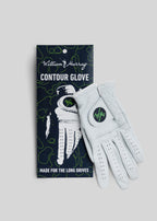 Ladies WM Contour Golf Glove | White-Navy/Green | Studio | William Murray Golf