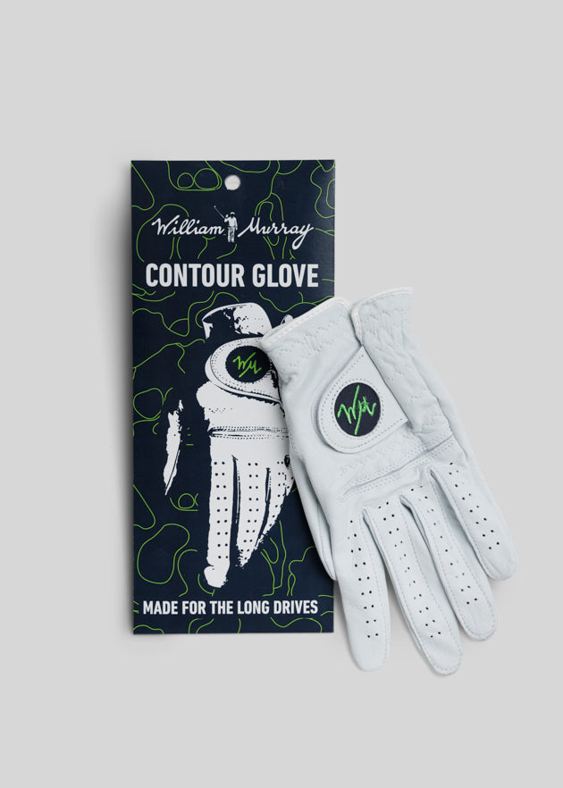 Ladies WM Contour Golf Glove | White-Navy/Green | Studio | William Murray Golf