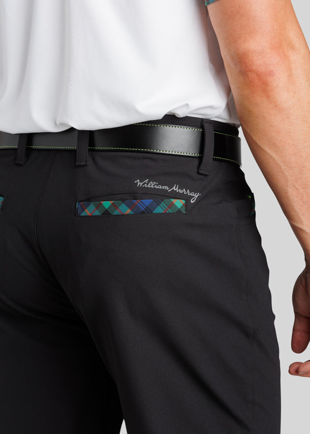 Murray Men's Performance Pants | Black | Back Pocket | William Murray Golf