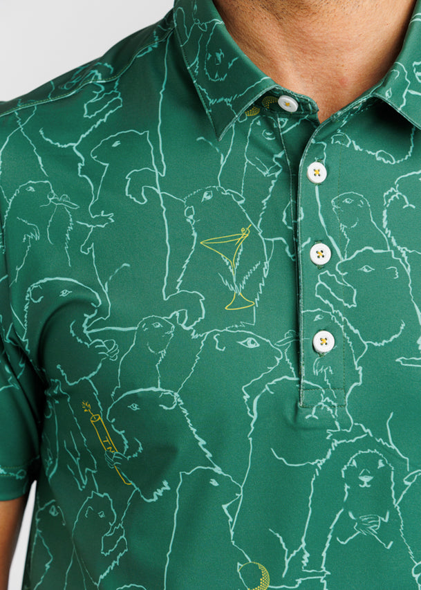 William Murray Golf Gopher All Over Polo XXL / Green by William Murray Golf