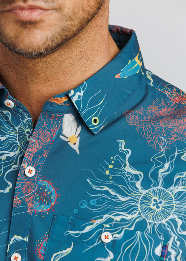 Electric Sea Button Down