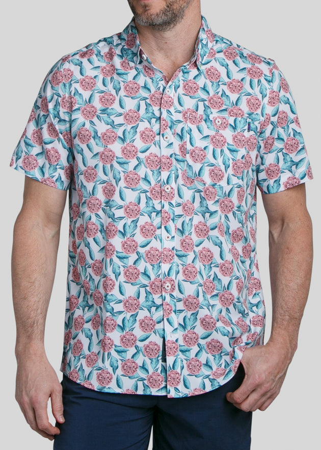 Tropical Mums Men's Button Down