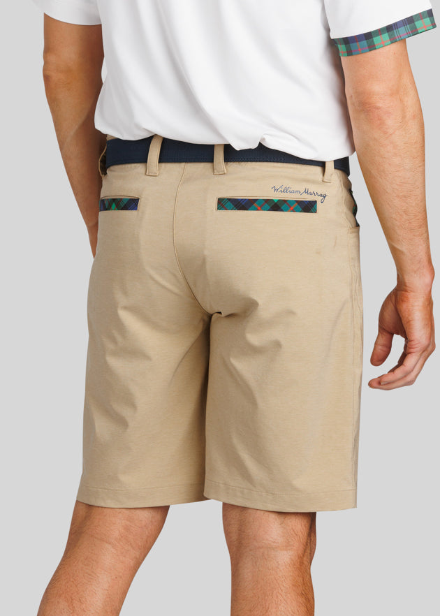 Murray Classic 10" Men's Shorts | Khaki | Back | William Murray Golf