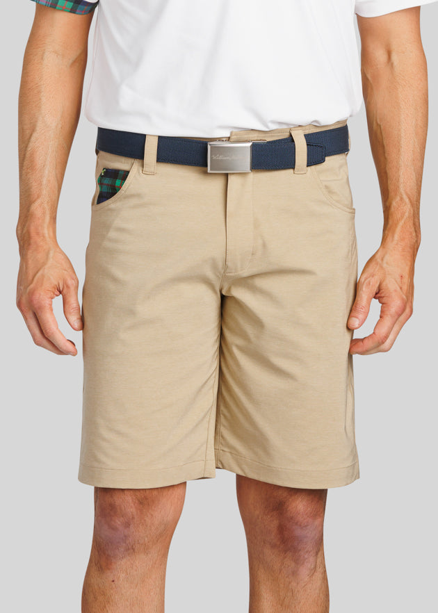 Murray Classic 10" Men's Shorts | Khaki | Front | William Murray Golf