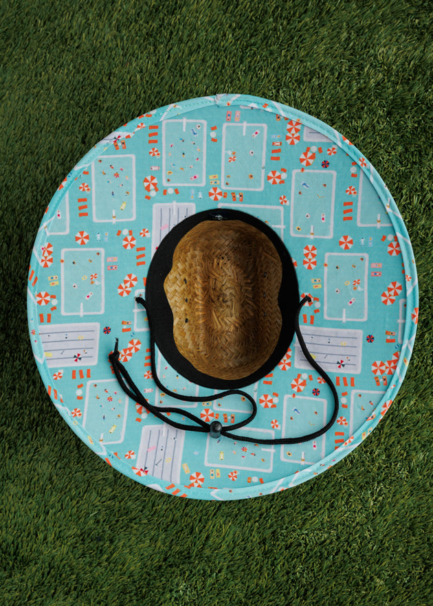 Fish Outta Water Sun Guru Hat | Seafoam | Inside | William Murray Golf