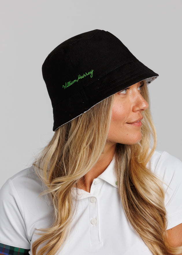 Martinis n Mowers Flapper Bucket Hat | Navy | William Murray Golf