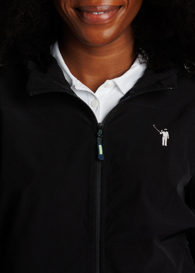 Stow Away Women's Jacket | Black | Zipper | William Murray Golf
