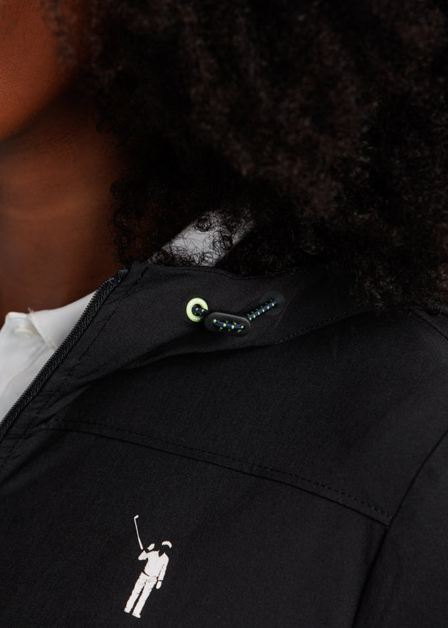 Stow Away Women's Jacket | Black | Eyelet | William Murray Golf