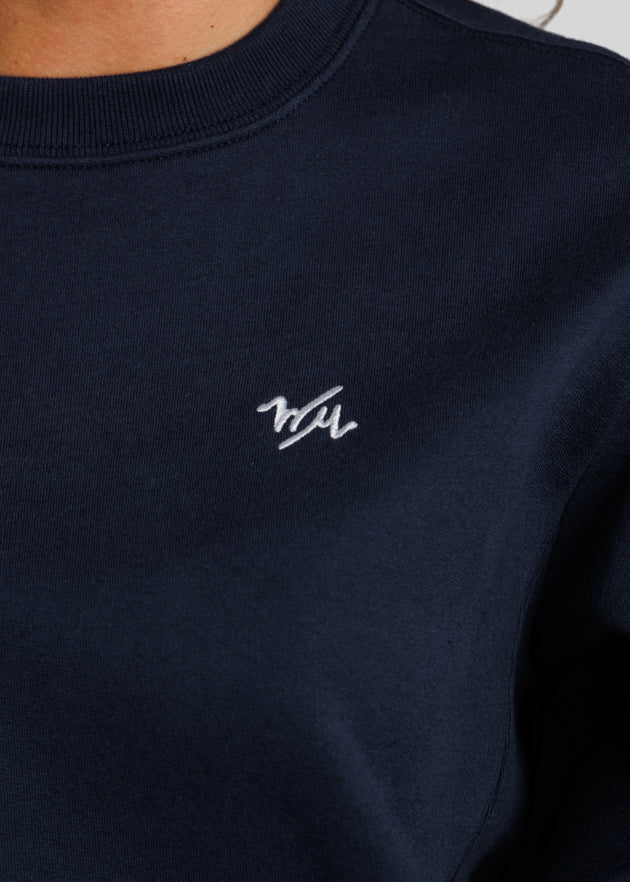 WM Women's Fleece Crewneck Pullover | Navy | William Murray Golf