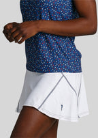 Murray Classic Women's Kerry Skirt | White/Navy | Front | William Murray Golf